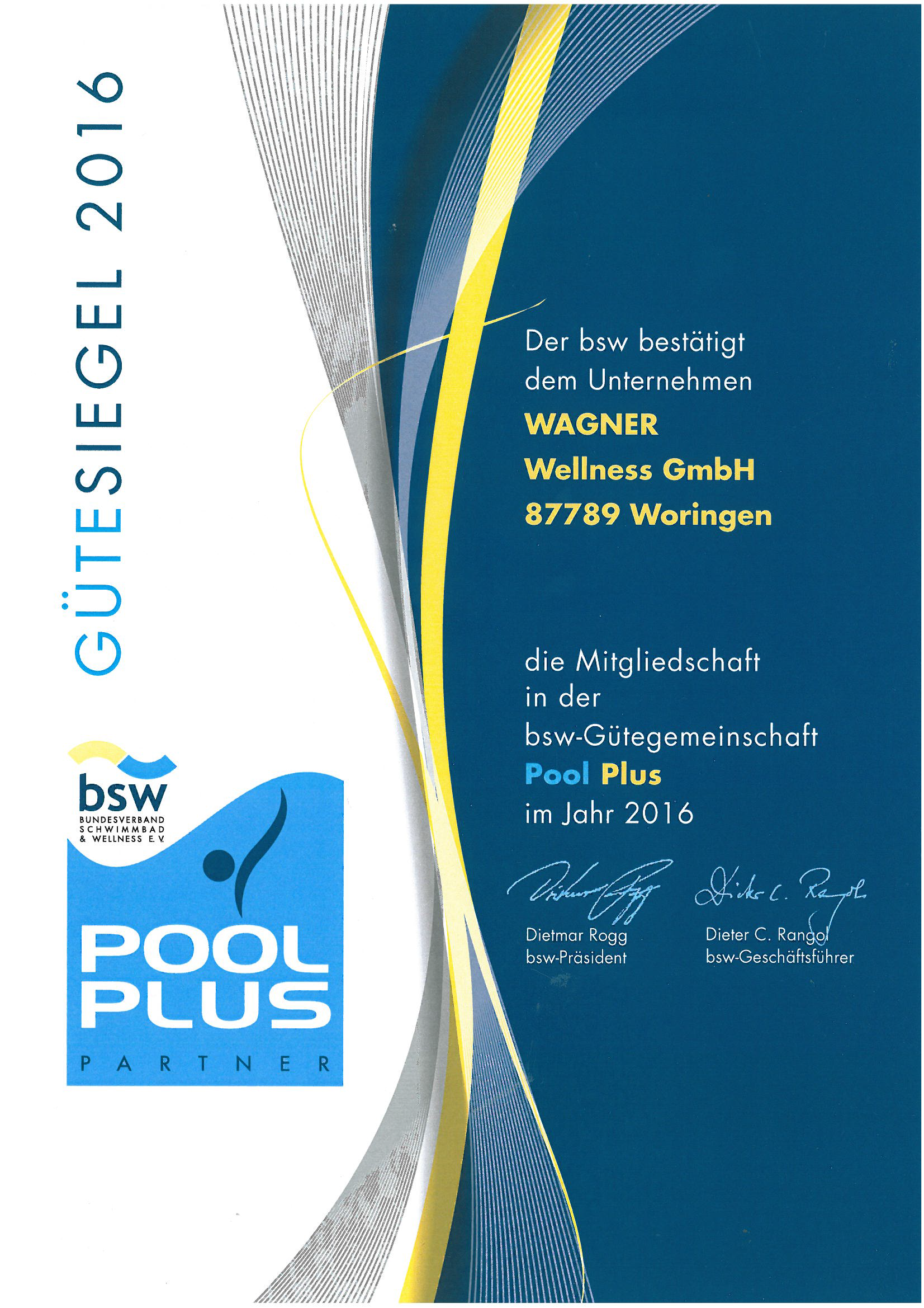 PSW Pool Plus Partner 2016 Wagner Wellness GmbH